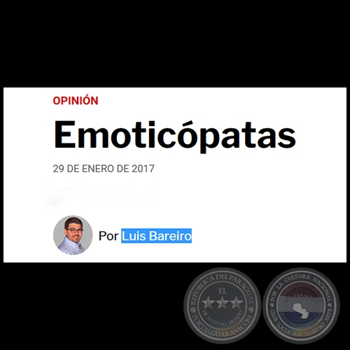 EMOTICPATAS - Por LUIS BAREIRO - Domingo, 29 de Enero de 2017